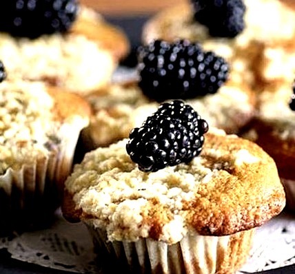 Blackberry, Lemon & Thyme Muffins