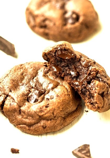 Quadruple Chocolate Soft Fudgy Pudding Cookies Averie Cooks