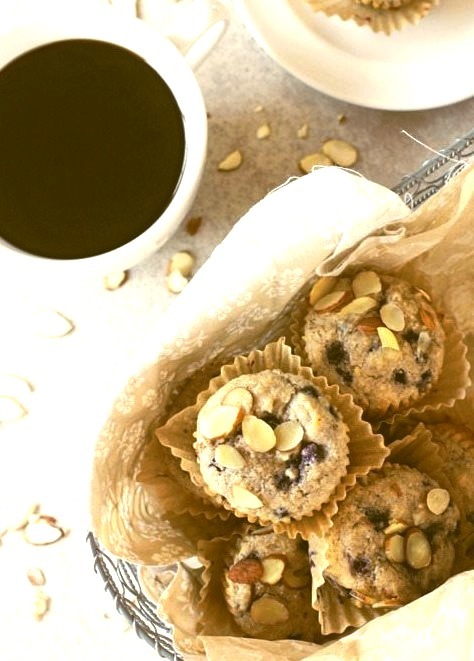 Blueberry Almond Whole Grain Muffins