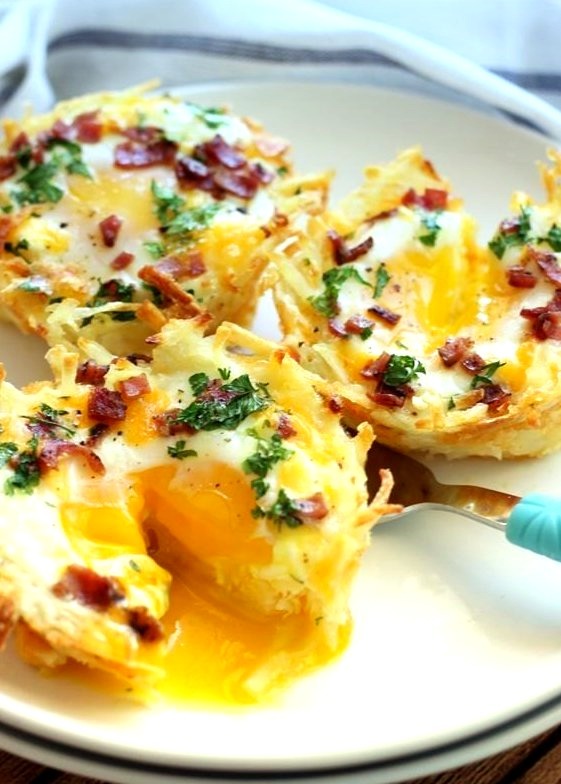 Hash Brown Egg Nests with Avocado The Cooking Jar